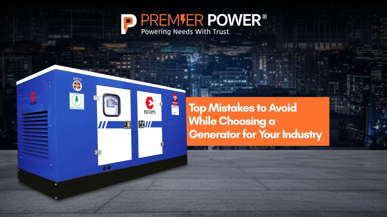 Top Mistakes to Avoid While Choosing a Generator for Your Industry